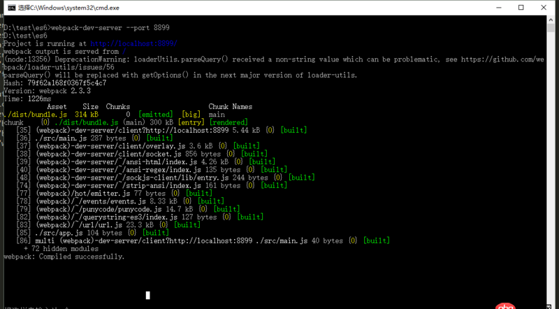 javascript - webpack-dev-server 打包沒有報錯 但是沒有生成文件