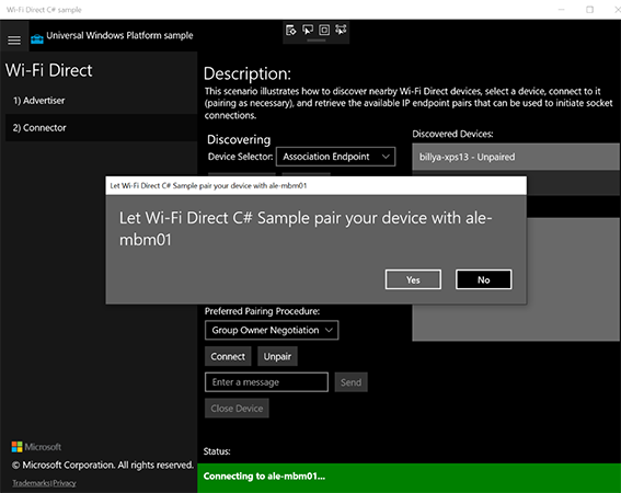 Windows10設備如何使用wifi direct