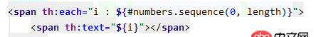 javascript - thymeleaf模板 只有length如何循環生成標簽？