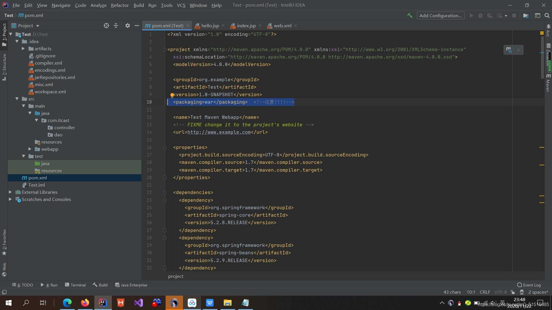 Spring MVC創建項目踩過的bug
