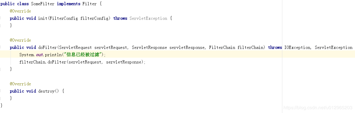 Spring Boot使用Servlet及Filter過程詳解