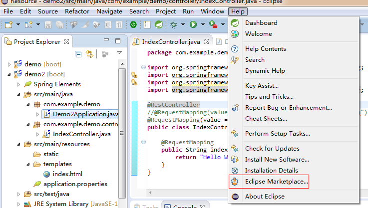 基于Eclipce配置Spring Boot過程圖解