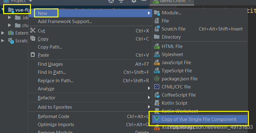 IDEA 工程里 new不出來Vue文件的圖文解決方案