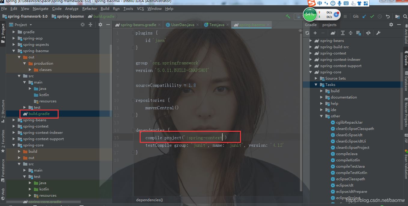 使用idea和gradle編譯spring5源碼的方法步驟