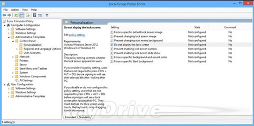 win 8系統禁用系統鎖屏登錄界面的方法介紹