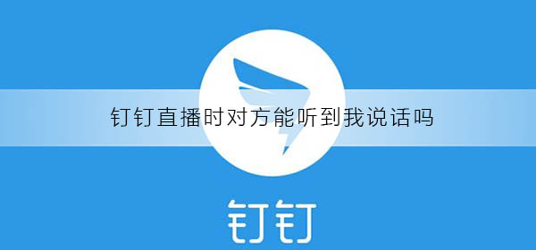 釘釘直播時對方能聽到我說話嗎