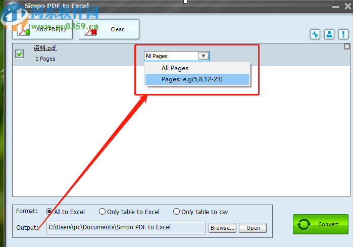 Simpo PDF to Excel將PDF轉換成Excel的方法