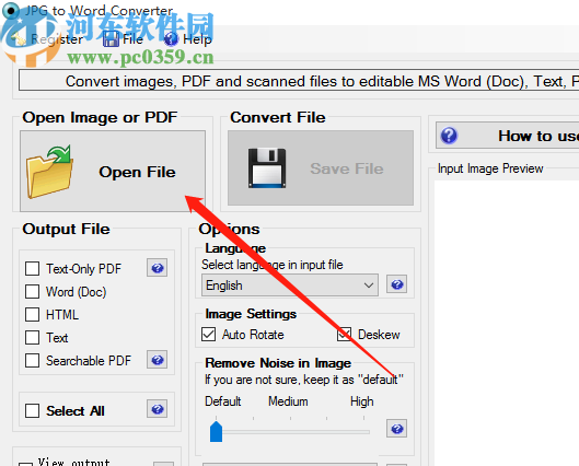 JPG to Word Converter識別圖片文字保存為txt文件的方法