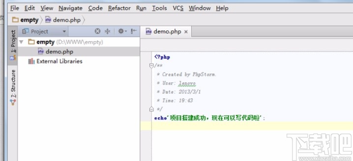 phpstorm創(chuàng)建新項目的操作方法