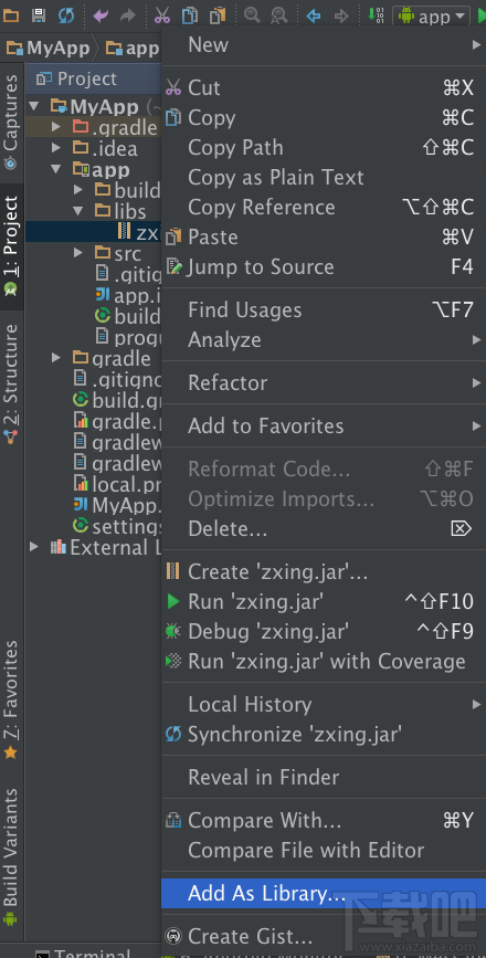 android studio如何導(dǎo)入第三方j(luò)ar包