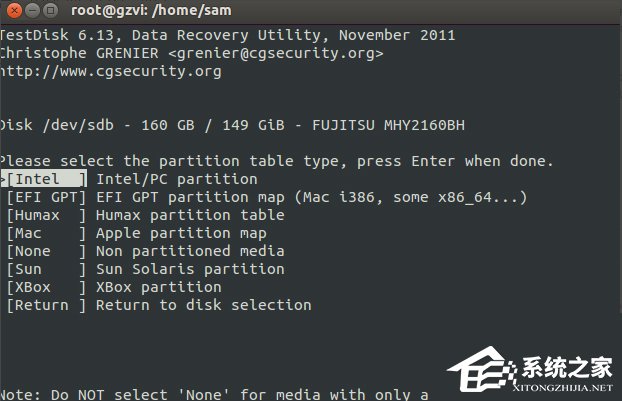 Linux系統分區表恢復的教程