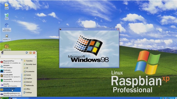 樹莓派4可安裝XP Linux Raspbian XP專業版系統介紹