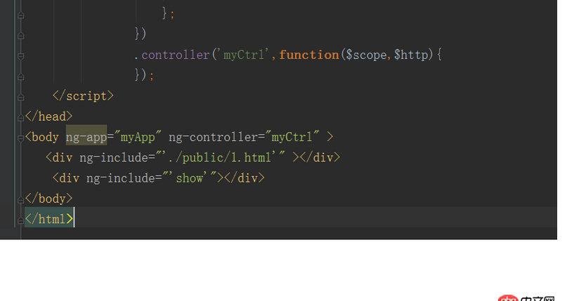 html5 - angularjs中外部模版加載無法使用