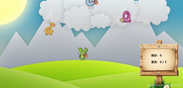 原生js實現的金山打字小游戲（實例代碼詳解）