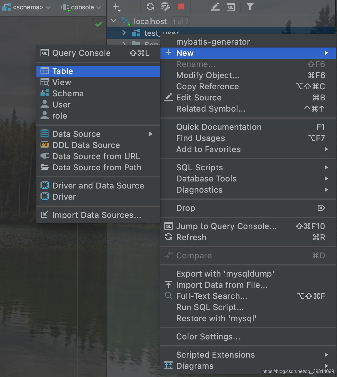 使用idea的database模塊繪制數據庫er圖的方法