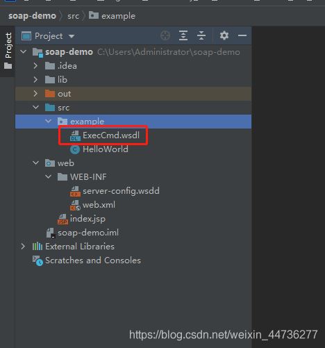 IDEA利用自帶Axis工具和wsdl文件反向生成服務(wù)端客戶端代碼圖文詳解