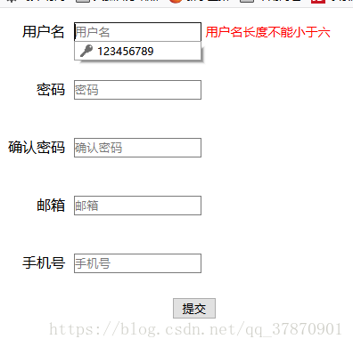 js實現(xiàn)表單校驗功能