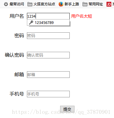 js實現(xiàn)表單校驗功能