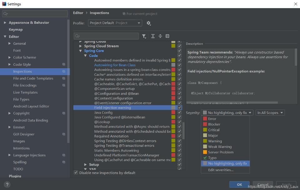 快速解決idea @Autowired報(bào)紅線問題