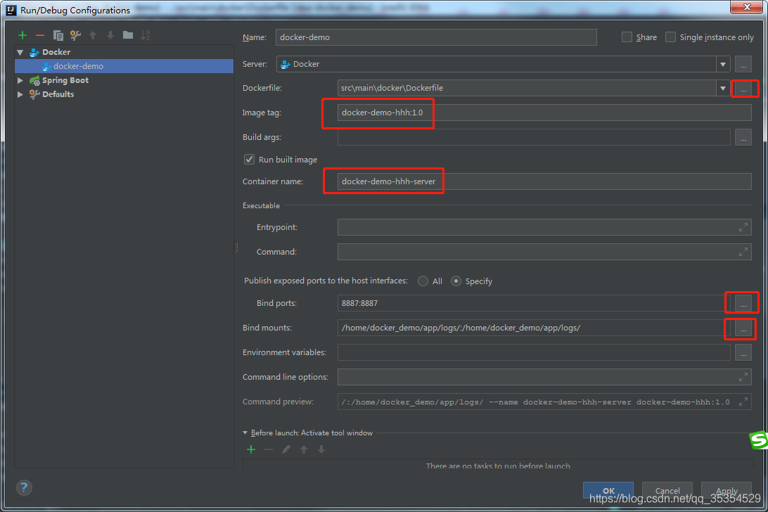 IDEA 配置Docker的過程