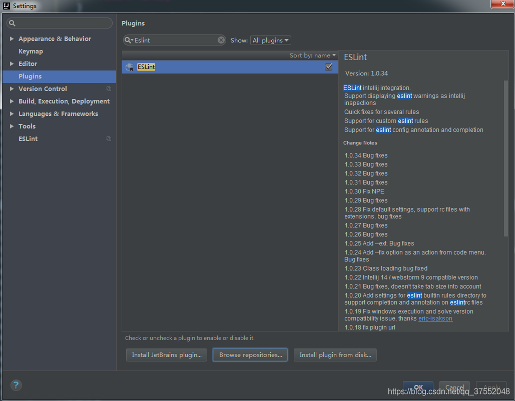 Idea安裝Eslint插件提示：Plugin NativeScript was not installed的問題