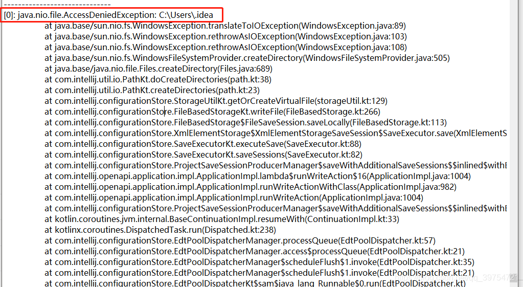 IDEA報錯:Unable to save settings Failed to save settings