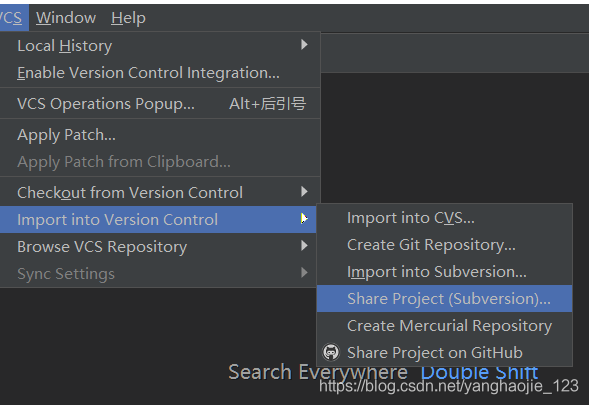Idea2020 無法share項目到svn的解決方法
