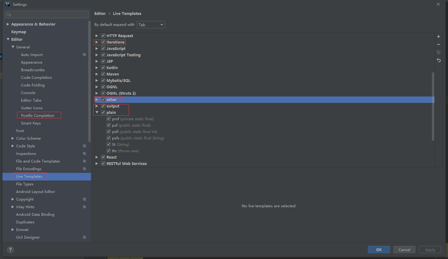 idea 模板編程知識小結