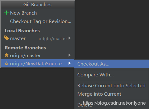 IDEA怎么切換Git分支的實現方法