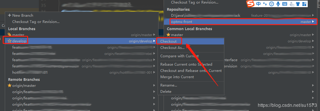 idea+git合并分支解決沖突及詳解步驟