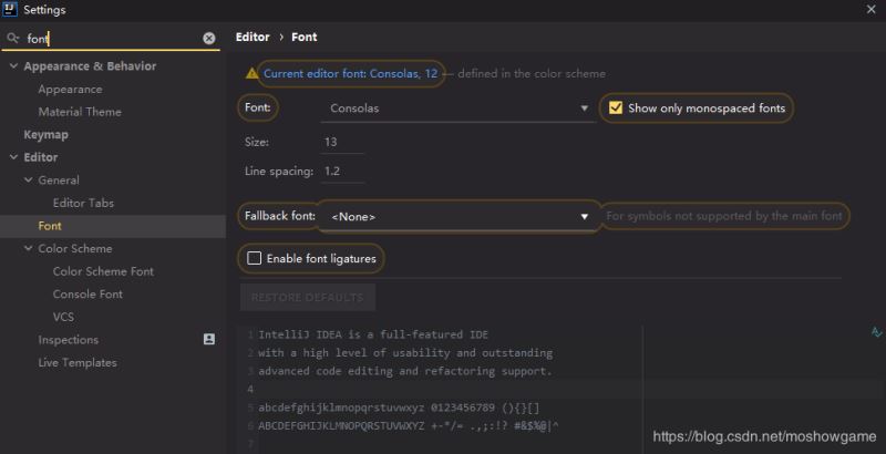 Intellij IDEA官方最完美編程字體Mono使用