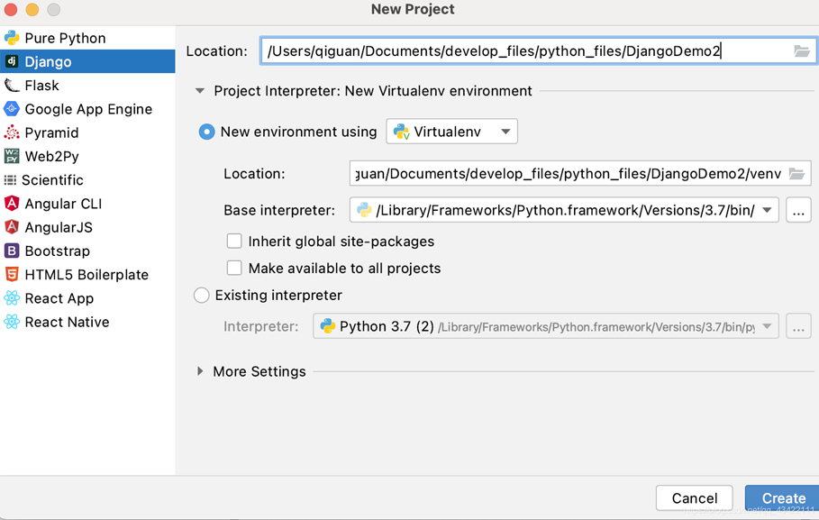 學點簡單的Django之第一個Django程序的實現