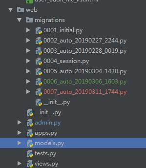 django遷移文件migrations的實現