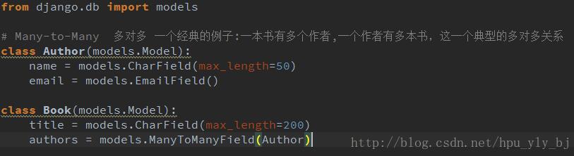 Django 多對多字段的更新和插入數據實例