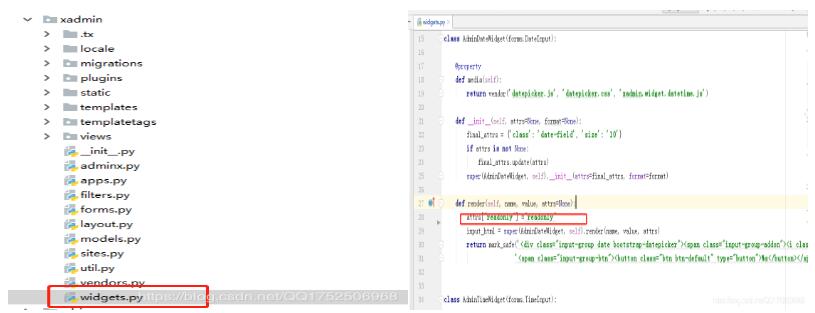 使用Django xadmin 實現修改時間選擇器為不可輸入狀態