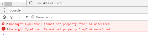 在定時器里的top賦值為何會報錯？謝謝大神