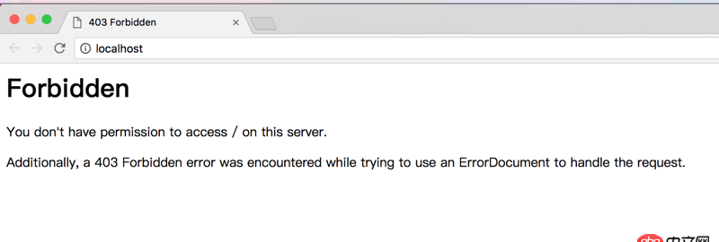 apache - Mac訪問localhost 失敗