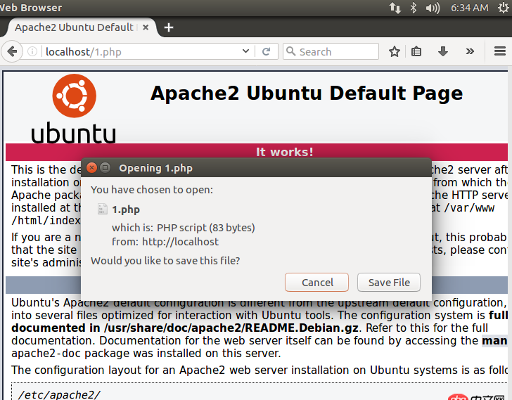 linux - 開啟apache了為什么打不開php文件?