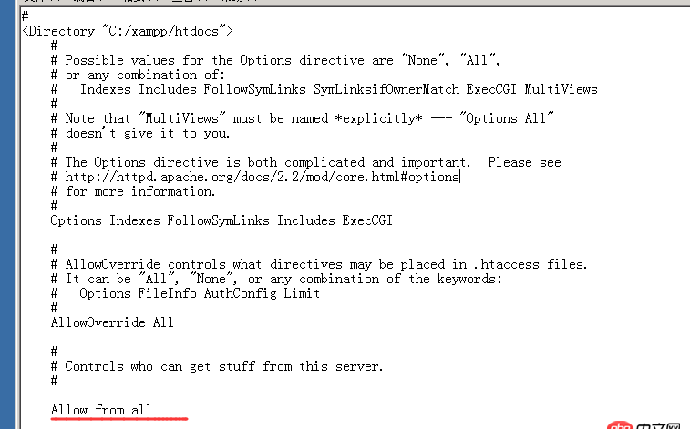 Apache 已經把網站根目錄的改為allow from all了,但是服務器還是不能訪問?