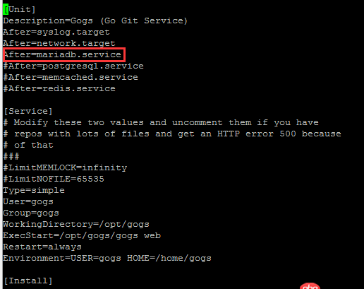 CentOS gogs服務啟動失敗?