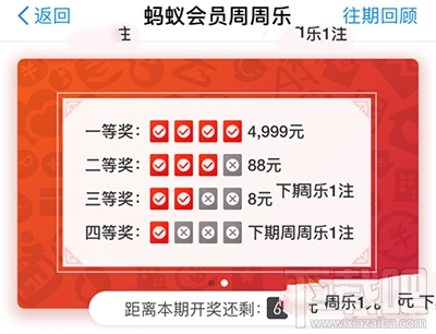 支付寶周周樂怎么開獎教程