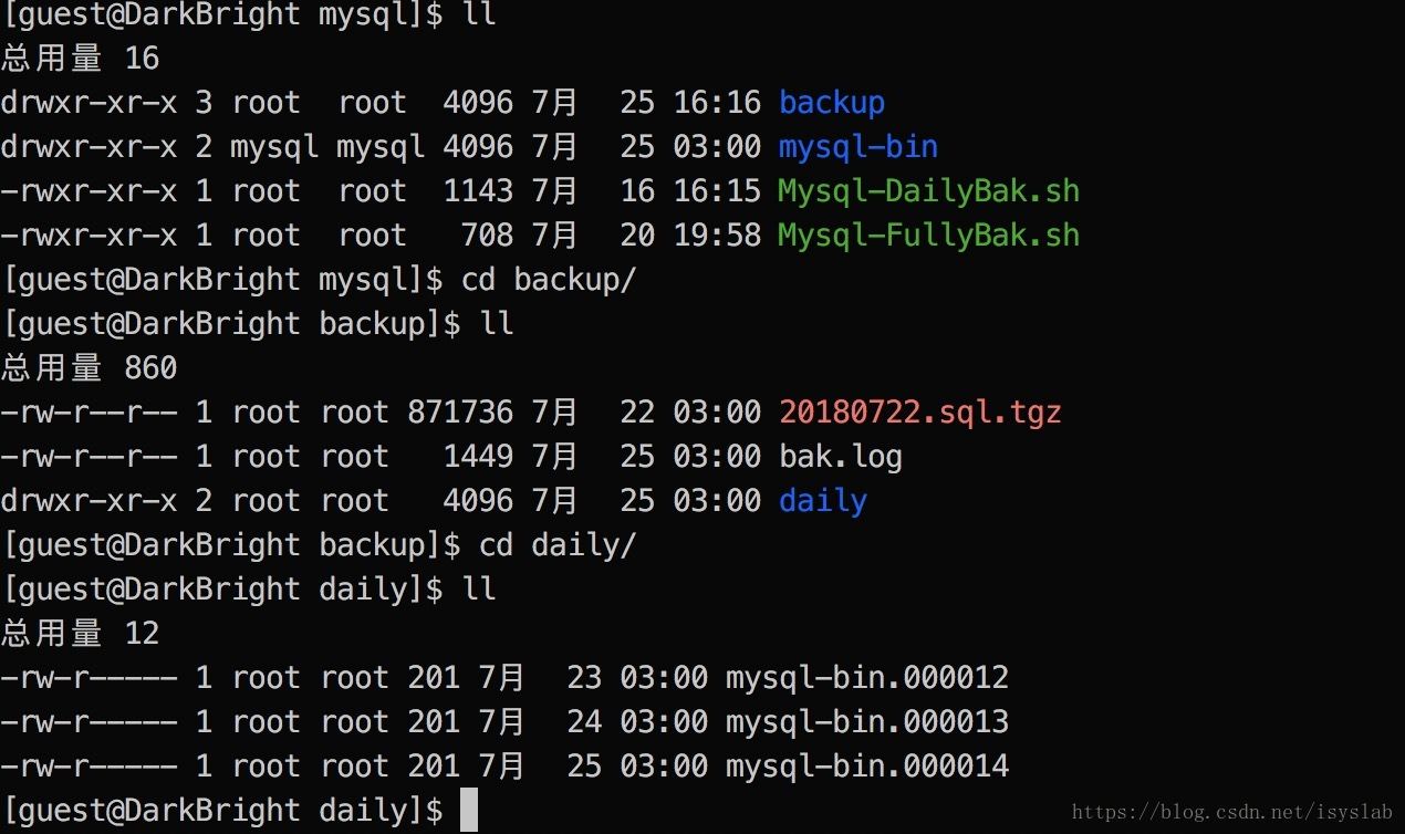 mysql備份策略的實現(全量備份+增量備份)