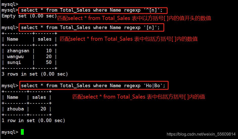 MySQL一些常用高級SQL語句