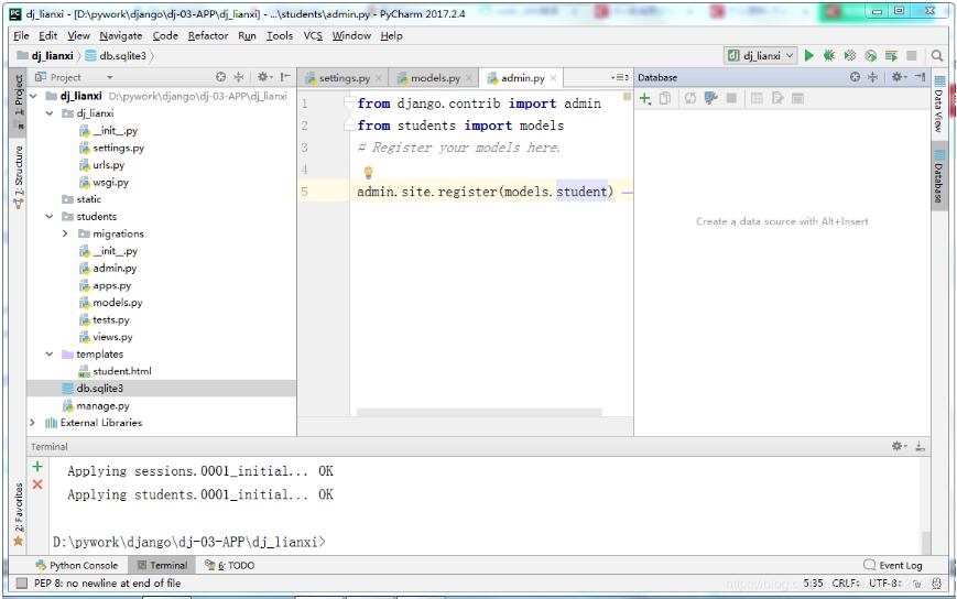 django 將自帶的數(shù)據(jù)庫(kù)sqlite3改成mysql實(shí)例