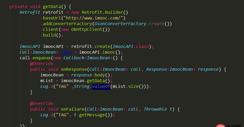 android - Retrofit中call.enquene里的數(shù)據(jù)和外面的不一樣