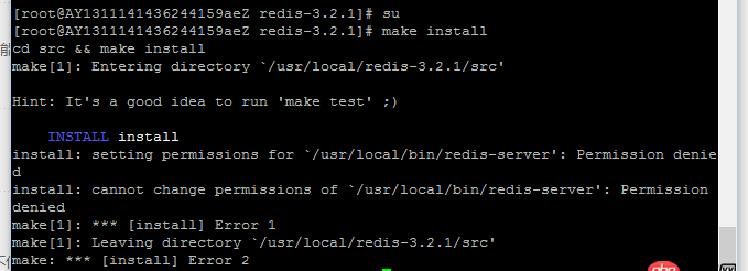 centos安裝redis出錯