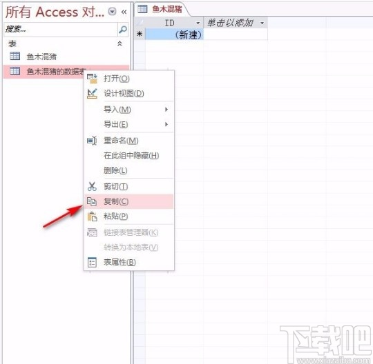 Microsoft Office Access復制數(shù)據(jù)表的方法