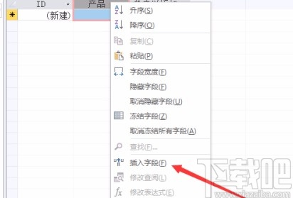 Microsoft Office Access添加字段的方法
