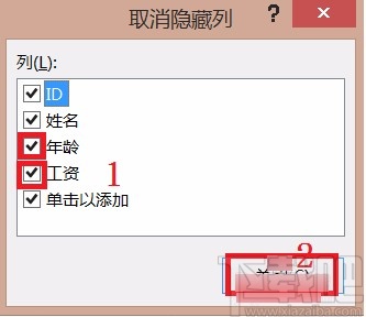 Microsoft Office Access隱藏和顯示字段的方法