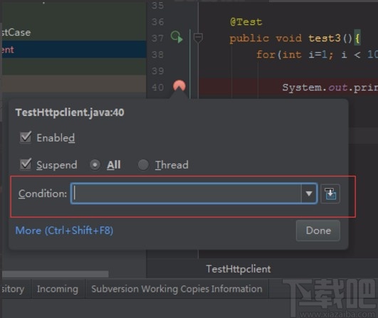 IntelliJ IDEA設(shè)置條件斷點(diǎn)的方法步驟